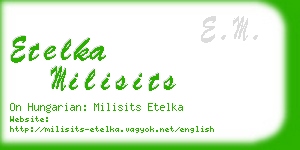 etelka milisits business card